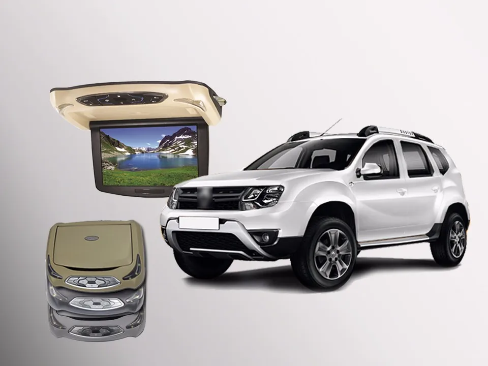 BigBigRoad, откидной DVD для Renault Duster, автомобильная крыша, монтируется в автомобиле, светодиодный, цифровой экран, поддержка HDMI, USB, FM, ТВ, игры, ИК-пульт дистанционного управления
