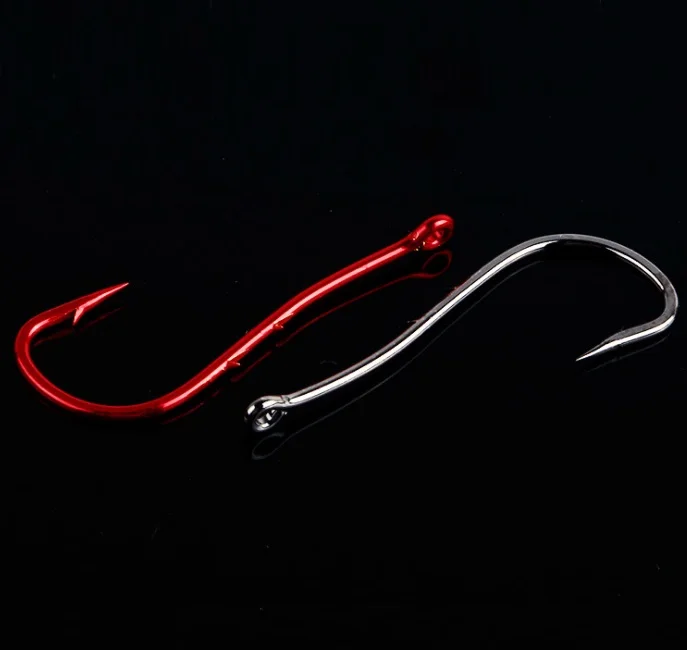 

S type curved hooks for moving water fishing with insects bait or meat bait more vivid