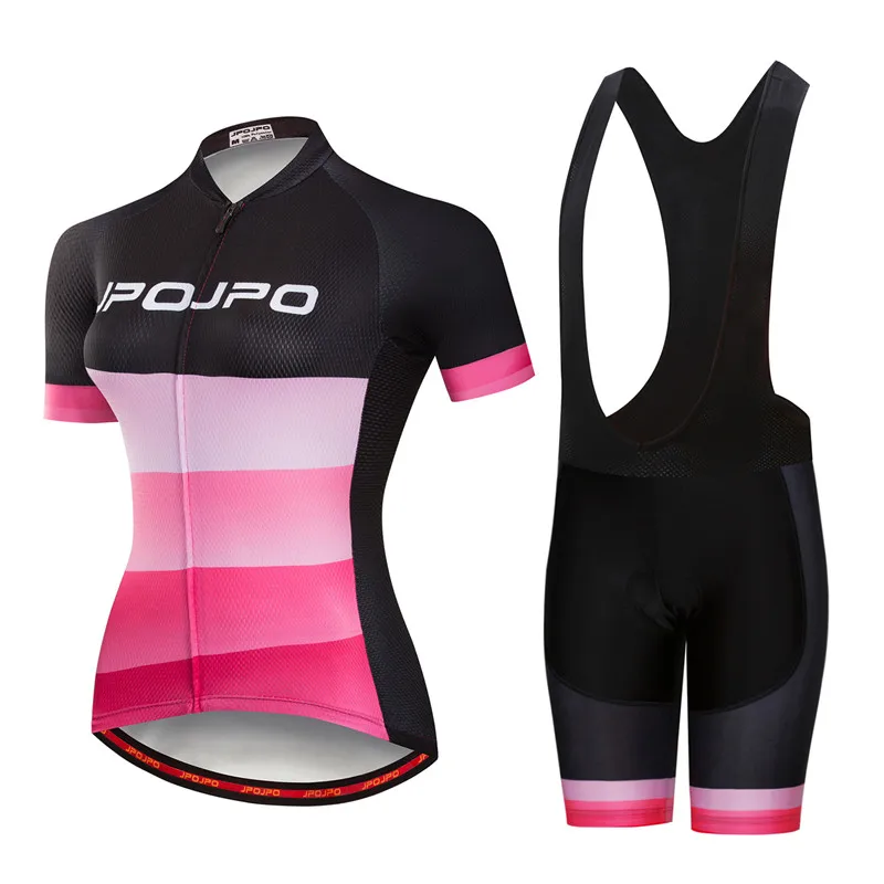Color 19 JPOJPO летний спортивный комплект для велоспорта для групповой езды на велосипеде Костюмы Для женщин быстросохнущая Форма велосипед Джерси костюм ropa mujer - Цвет: Color 19