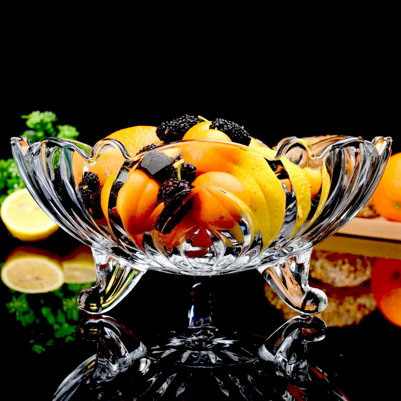 Стеклянная Фруктовая тарелка салатная чаша с фруктами в европейском стиле для