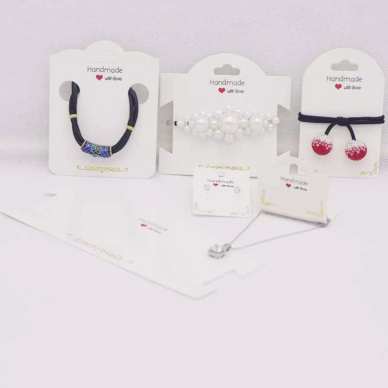 50 шт. бумажные ювелирные украшения роскошного золотого дизайна упаковка для