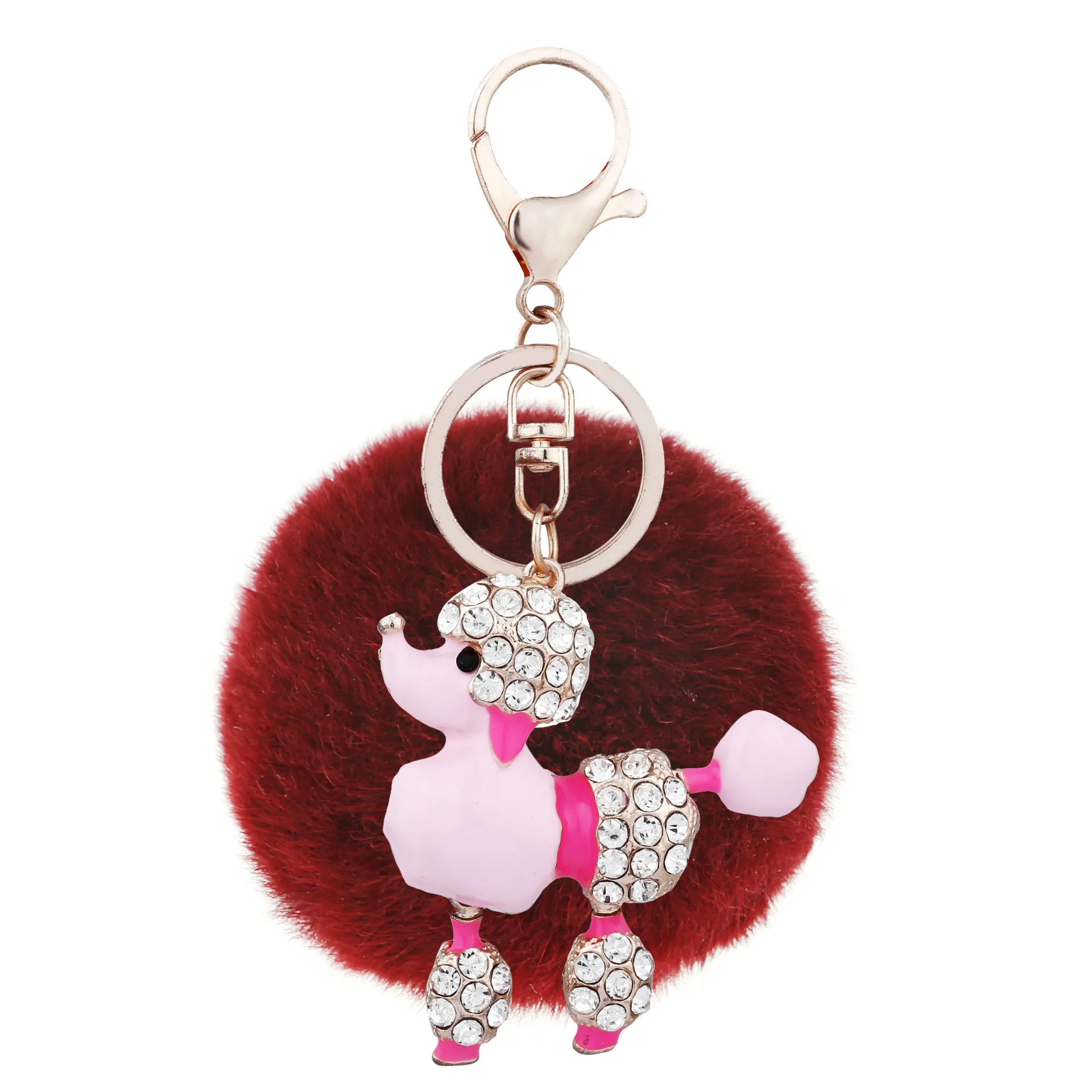 Милый щенок брелок пушистый комочек сумка Подвеска Популярные меховые собака