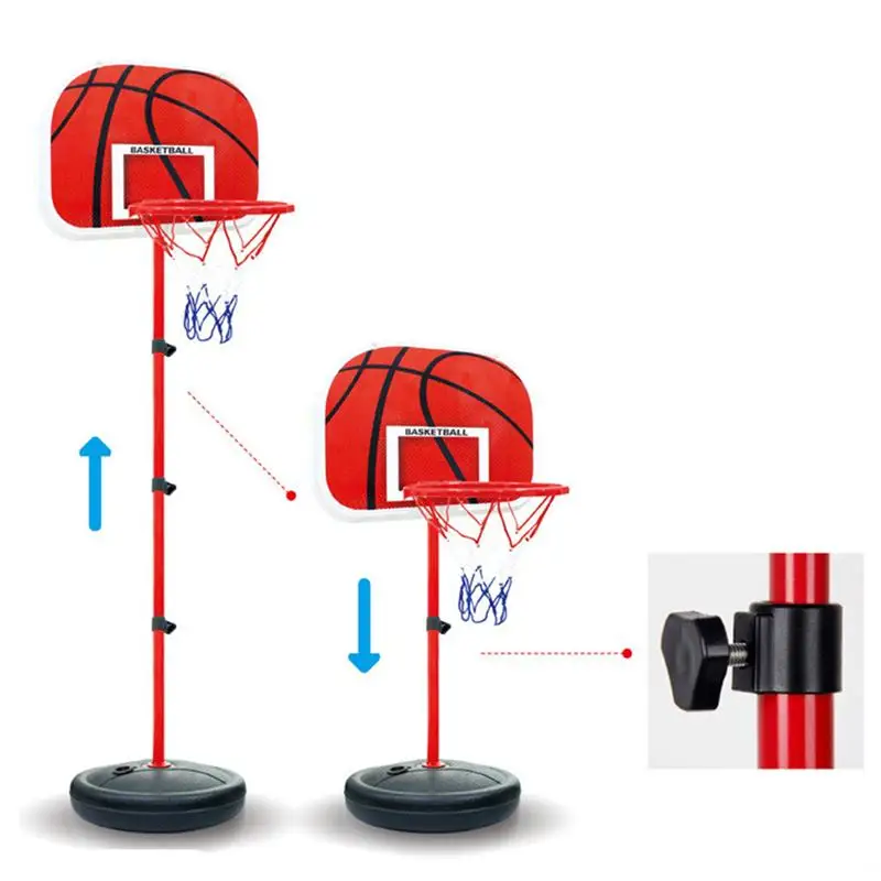 Children Kids 150cm Adjustable Basketball Toy Playset with Back Board Stand Rack Inflator and Installation Wrench | Спорт и