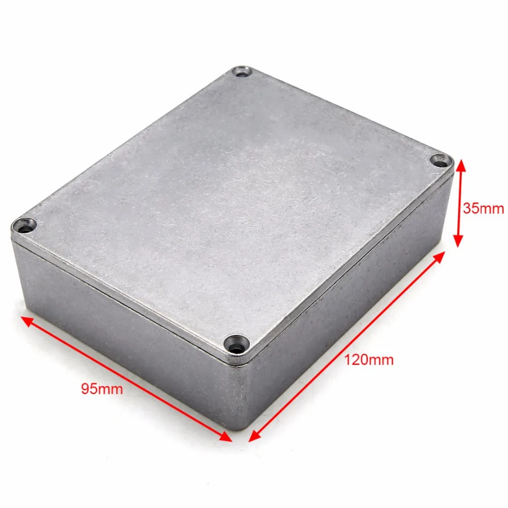 Серебристый алюминиевый корпус Электронный отлитый под давлением Stompbox Project Box