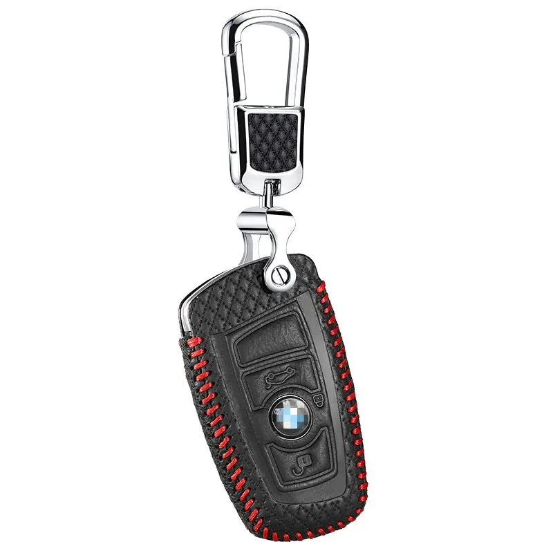 Кожаный чехол для ключей bmw 1 2 3 4X3X4 2012 2014 2016 2018 кнопки автомобильный держатель