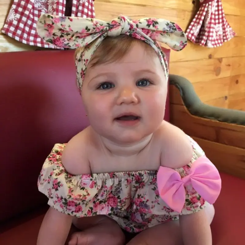 Детский летний костюм для девочек искусственная повязка на голову Цветочный