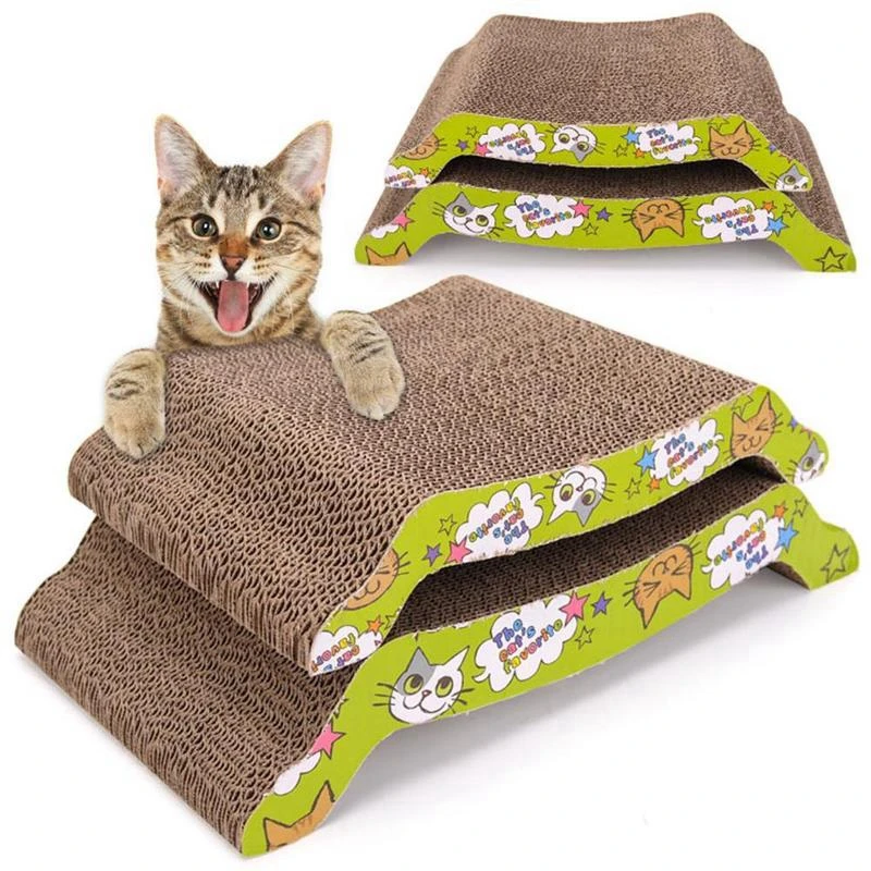 Arch Bridge Modeling S Shaped M Pet Cat Scratch Plate Grinding Claw Paper Board Toys | Дом и сад