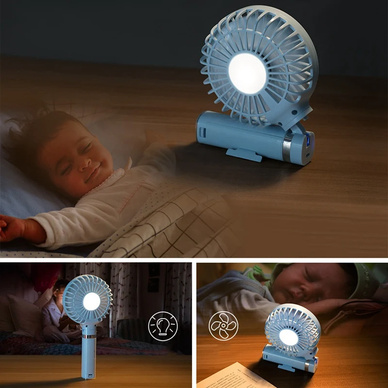 Горячее предложение! Портативный складной usb-вентилятор со светодиодной