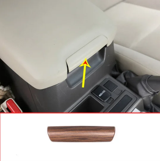 Pine Wood Grain For Toyota Land Cruiser Prado FJ150 150 2010-2018 Car ABS Interior Armrest Handle Sequins Trim Accessories