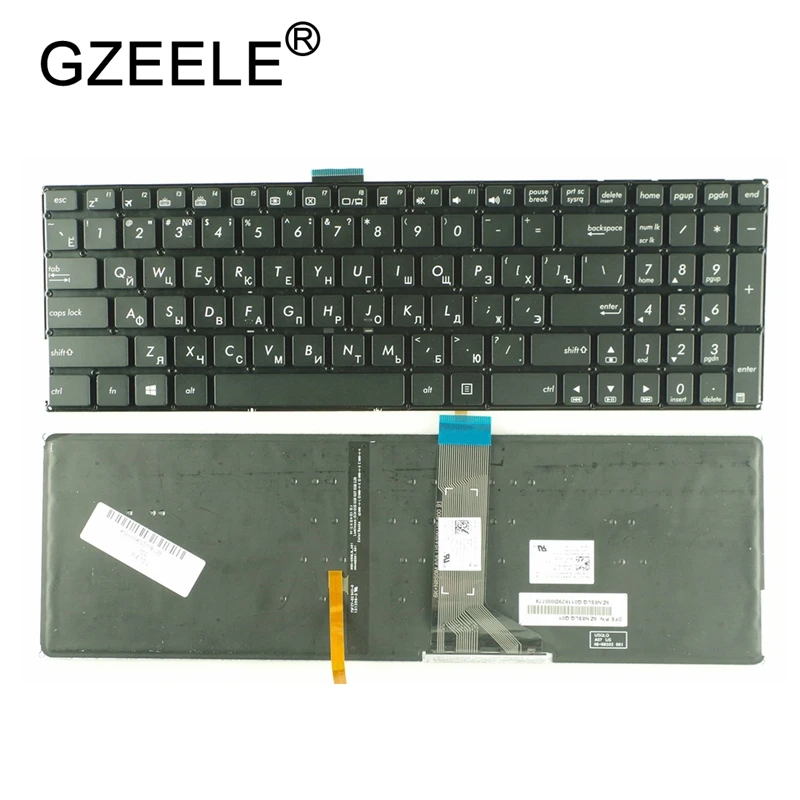 Клавиатура GZEELE с подсветкой Русская раскладка для ноутбука ASUS K501 K501U K501UB K501UQ K501UW