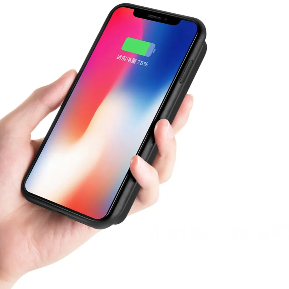 5000 мАч чехол для зарядного устройства для iphone X/XR/XS MAX чехол для телефона умный беспроводной зарядный Аккумулятор для samaung note9 note8