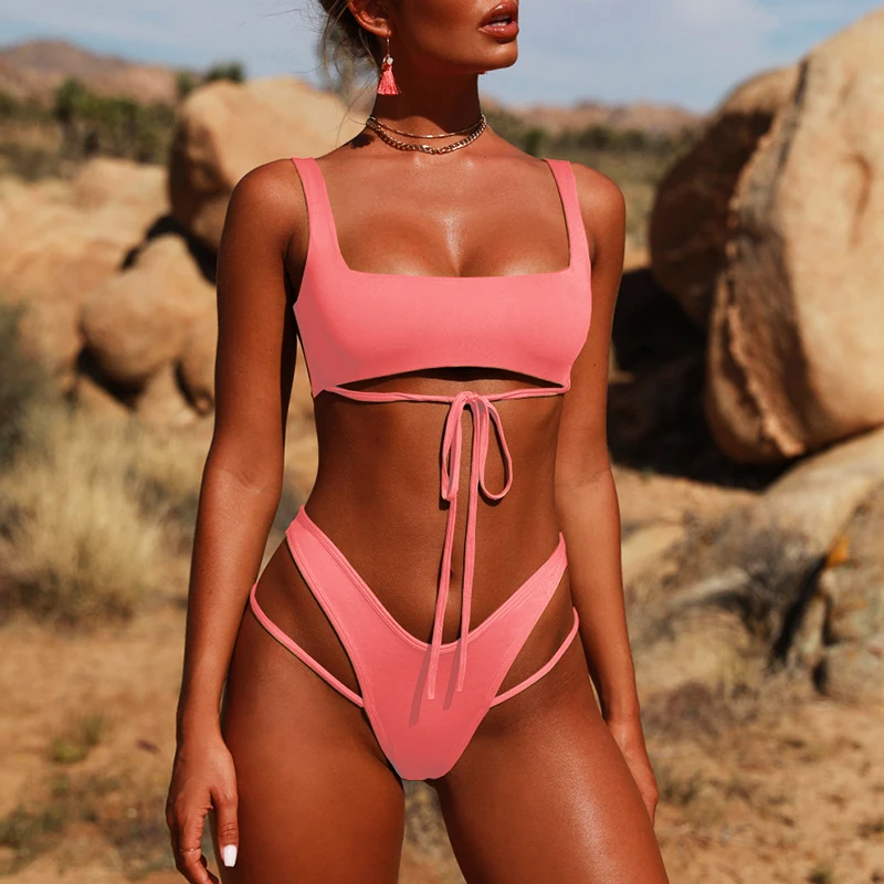 Bikinx повязка Цельный сплошной купальник; бикини полосатый купальник женский летний купальный костюм Высокая талия сексуальный купальный костюм с пуш-ап