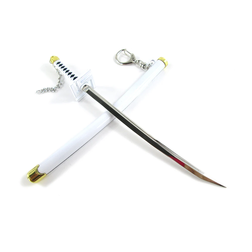 Ichigo White Bsarai Bleach Kurosaki Ichigo Aizen Sousuke Hitsugaya Toushirou один кусок Shanks гинтама 21 см Меч Модель игрушка брелок кольцо - Цвет: Ichigo White