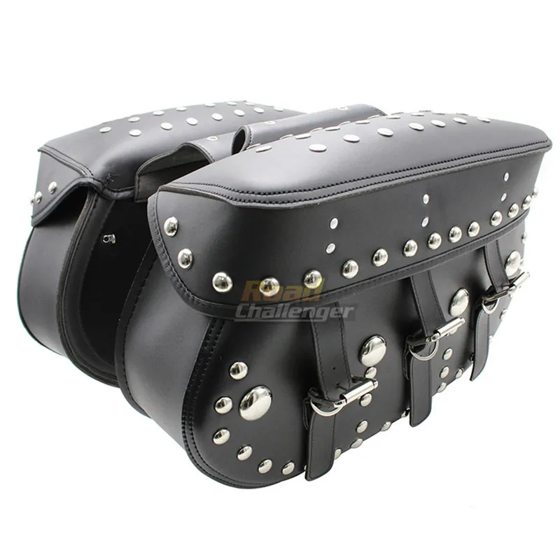 Для Harley для Yamaha Kawasaki универсальная мотоциклетная черная сумка из искусственной