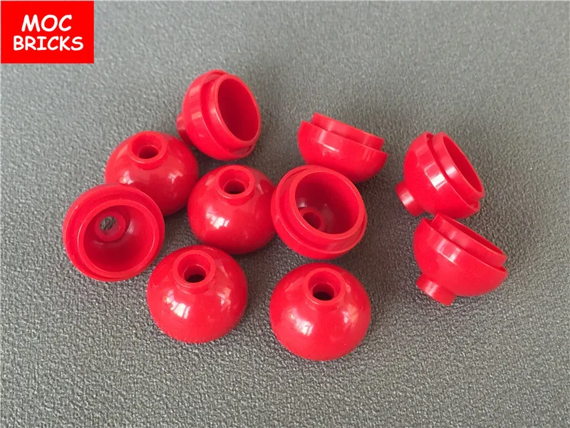 10 шт./лот Круглый Кирпич 2x2 красный купол миска дно MOC DIY строительные блоки