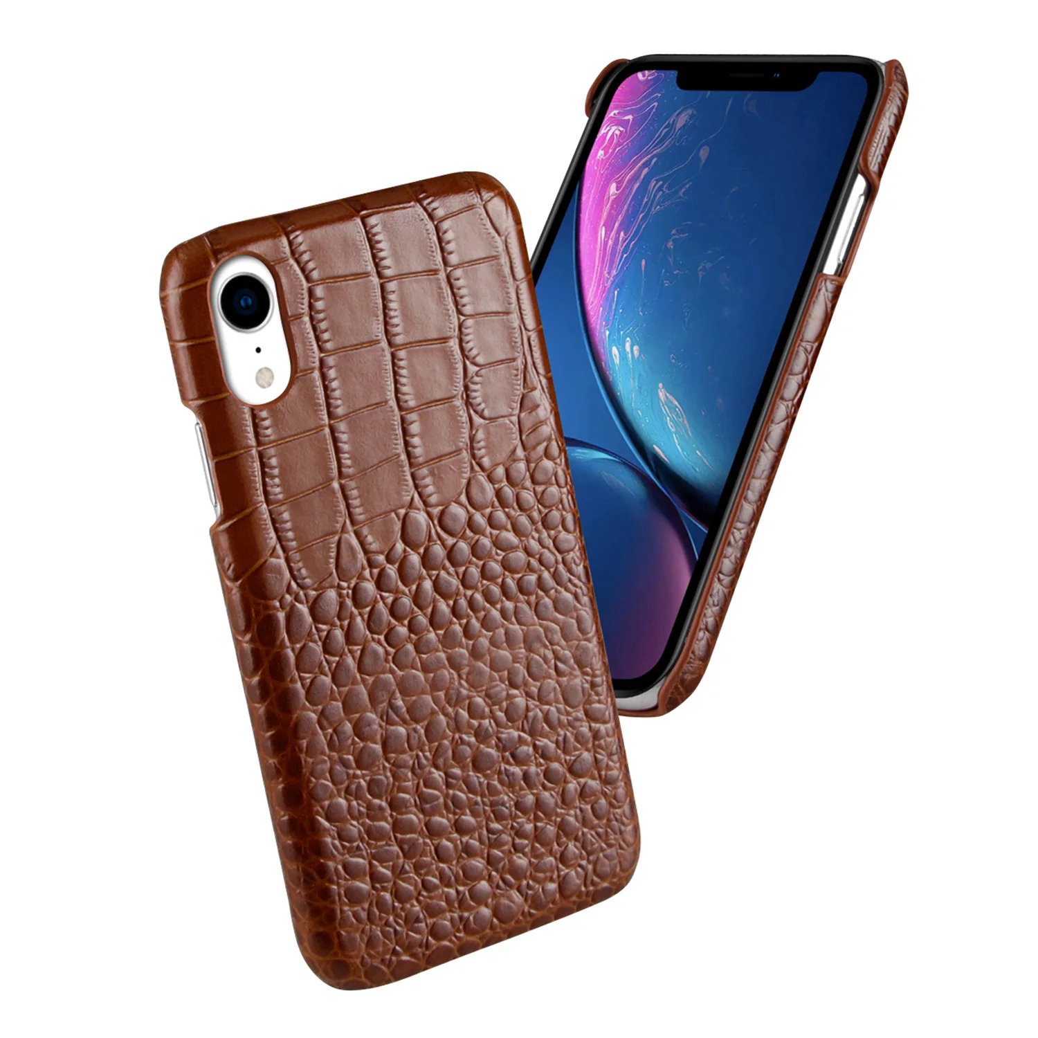 Чехол-накладка из натуральной воловьей кожи с крокодиловой текстурой для Huawei P20