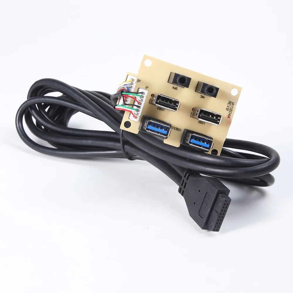PC чехол для компьютера задняя панель PCB USB 3,0+ USB 2,0+ Аудио Микрофон+ наушники SPK сборка группа кабель