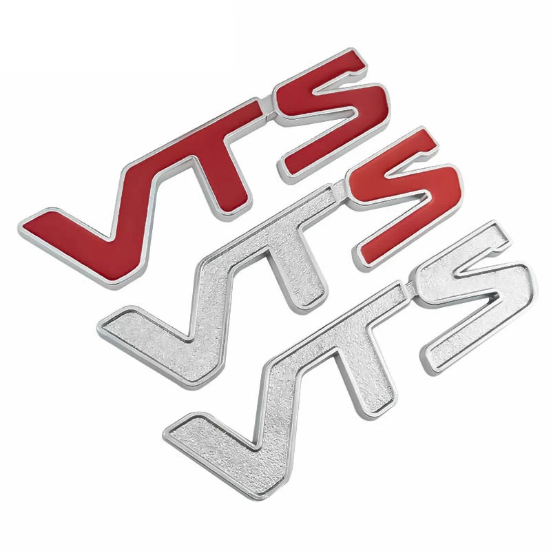 

Metal 3D V T S VTS Car Badge Emblem 3D Logo Sticker for Citroen C2 C3 C4 Quatre Saxo Xsara Jimny 1.6 16v VTR Red Silver Color