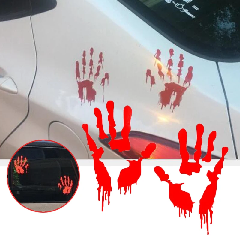 2 шт./компл. кровавый крови ручная печать Виниловая пленка для оклеивания