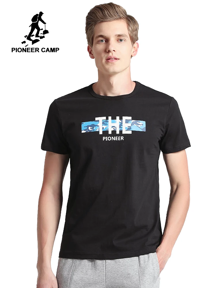 Мужская футболка с принтом Pioneer Camp Повседневная летняя коротким рукавом 2019 |