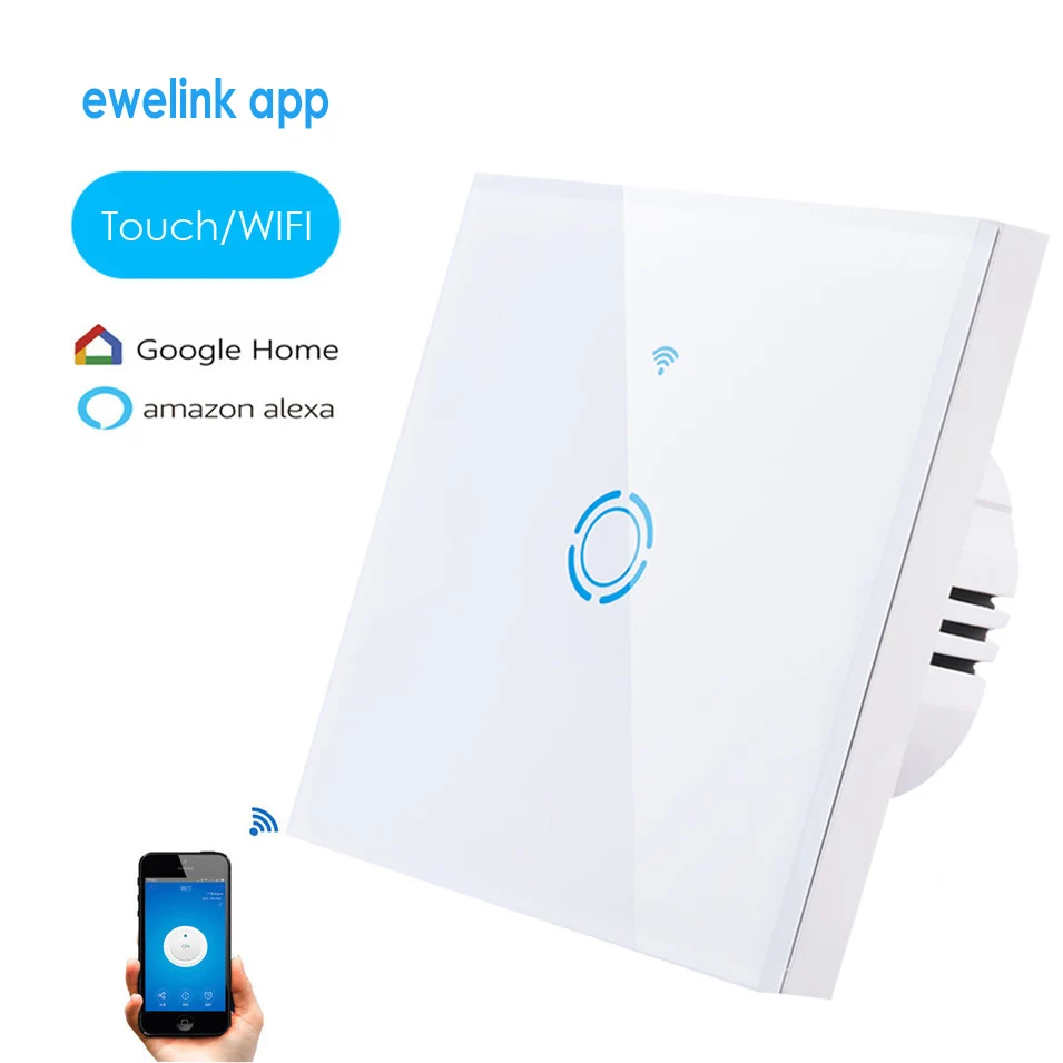 Сенсорный настенный переключатель ewelink 1 клавиша канал Wi Fi управление через Android