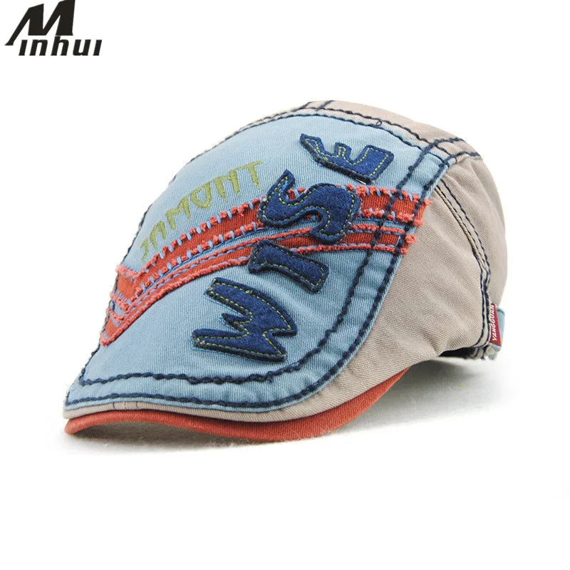 Minhui Новый хлопковый детский берет Кепка Gorras плоские шапки для мальчиков и