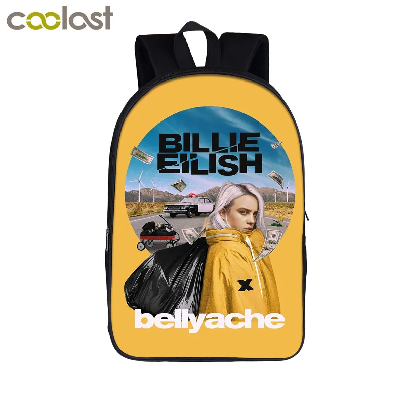 16em06 Billie Eilish рюкзак для подростков мальчиков и девочек, детские школьные сумки в стиле хип-хоп, Женская Повседневная сумка, школьный рюкзак для студентов - Цвет: 16em06