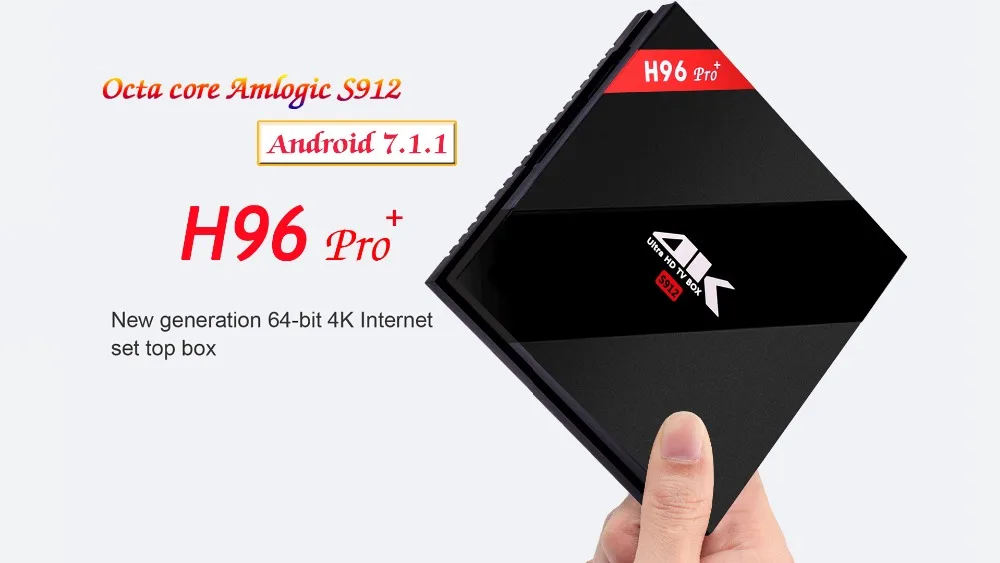 [ Мини клавиатура] H96 Pro Plus Android 7,1 ТВ коробка 3g Оперативная память+ 32G Встроенная память Amlogic S912 Octa Core Box Amlogic двухъядерный процессор Wi-Fi 2,4 г/5,8 ГГц
