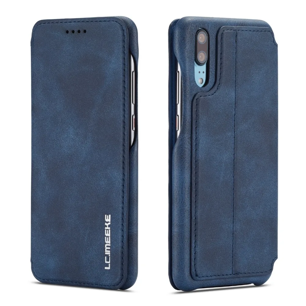 Чехол для HuaWei P20 P20 lite P20 pro Nova 3e с отделениями для карт, откидной кожаный чехол-бумажник