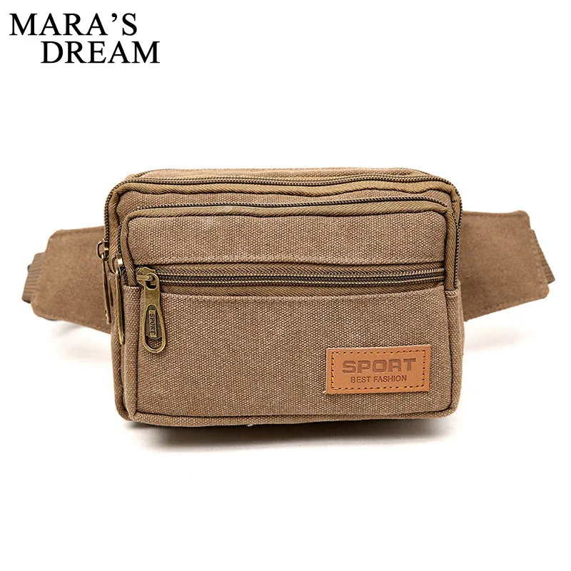 Mara's Dream High Quality Canvas Men Waist Pack Bags Casual Women Belt Bum Hip Purse Pouch Fanny Travel Mobile Phone Bag | Багаж и