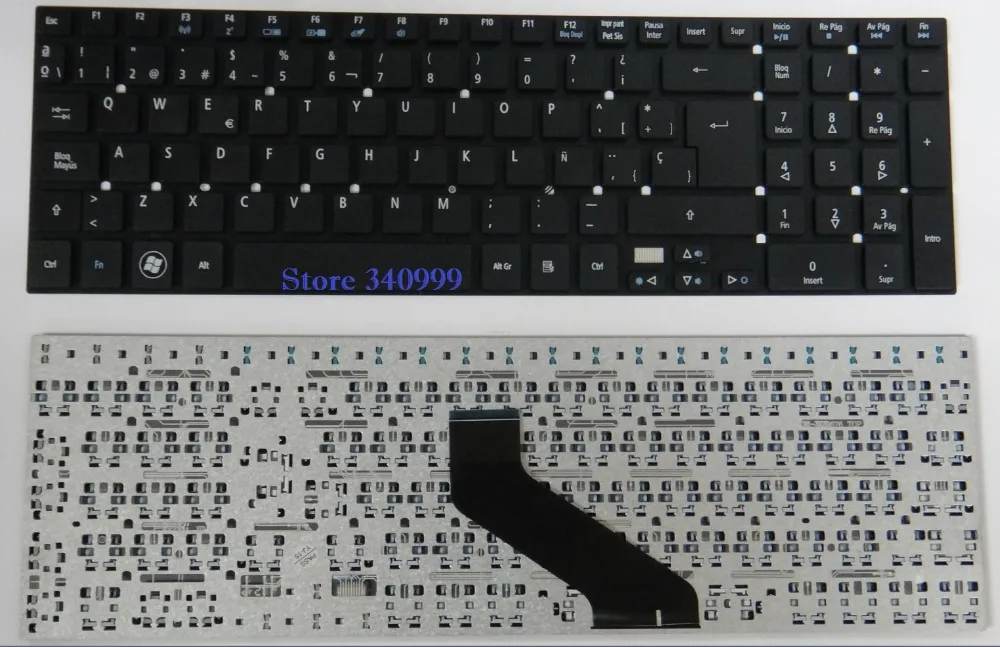 

free shipping NEW keyboard for Acer M5-581 M5-581G M5-581T M5-581TG V5-571 spanish sp LA without frame