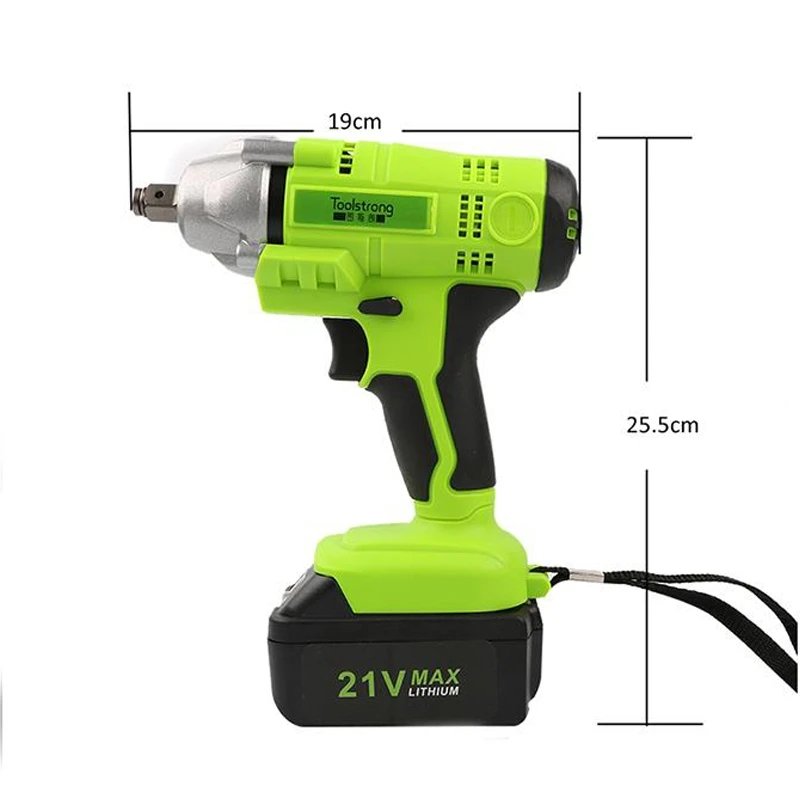 Toolstrong 21V li ion 0 3300rpm 320n. m Электрический ударный гайковерт DIY бытовой электрический