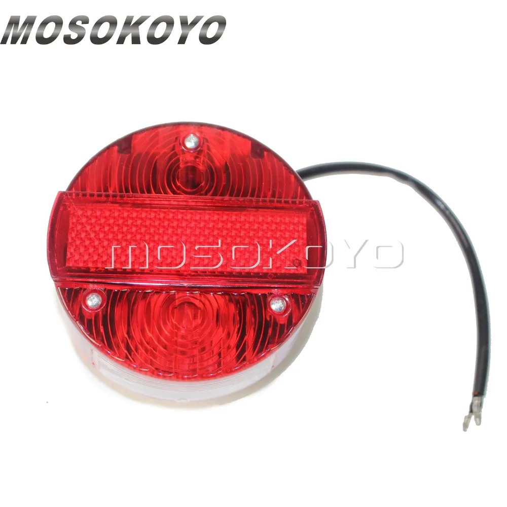 Круглый задние габаритные огни мотоцикла красный задний фонарь для MZ ETZ SUZUKI TS 125 150