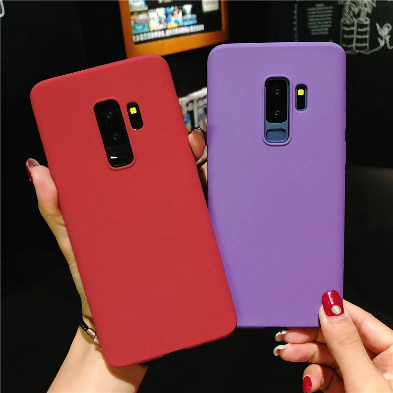Матовый пластиковый чехол с текстурой песка для Samsung Galaxy S9 Plus жесткий матовый
