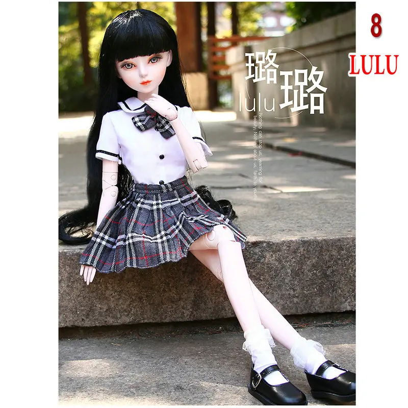 LULU Оригинальные модные куклы ручной работы для девочек, 60 см, большой 1/3, Bjd кукла, полный набор, 23 шарнирных 3D глаза, фигурки, игрушки для девочек, подарки - Цвет: LULU