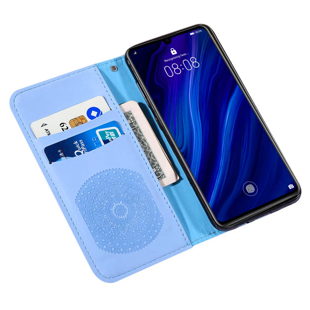 Чехол-Кошелек с цветком Datura для Huawei P30 P20 Pro P9 P10 Lite Mate 20 чехол магнитной рамкой и