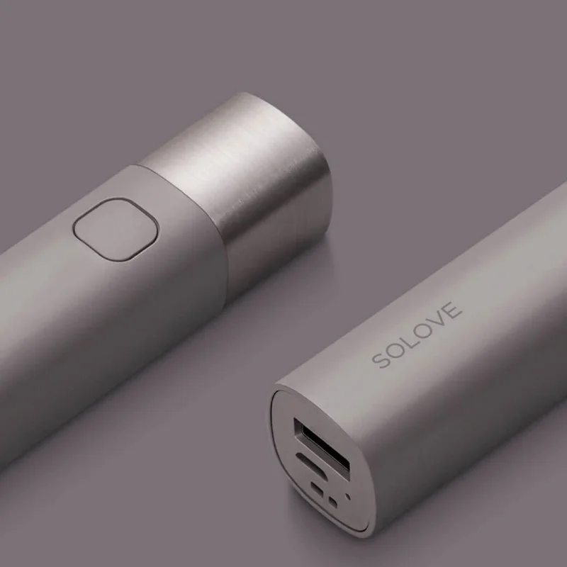 Xiaomi SOLOVE X3 USB Перезаряжаемый яркий EDC фонарик 3000 мАч Внешний аккумулятор портативный мини светодиодный фонарь для наружного велосипеда