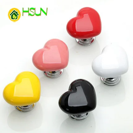 Керамическая ручка в форме сердца 2 шт.|Ручки шкафа| |