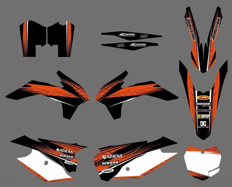Графика с соответствующими наклейки фон для KTM 125 150 200 250 300 350 450 500 SX XC SXF F XCF XCW W EXC W|ktm graphics|ktm exc graphicsktm graphics |