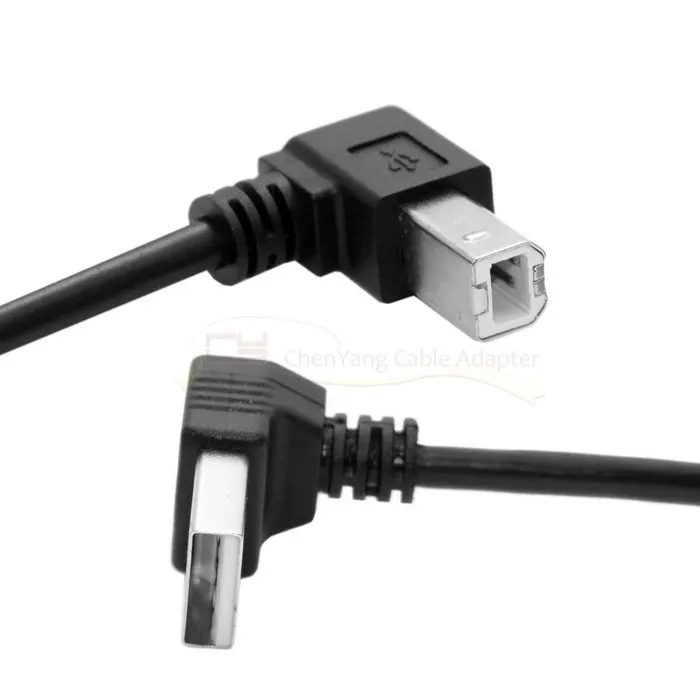 Вниз Угловой USB 2 0 A штекер к B вверх 90 градусов принтер сканер HDD кабель 35 см|hdd