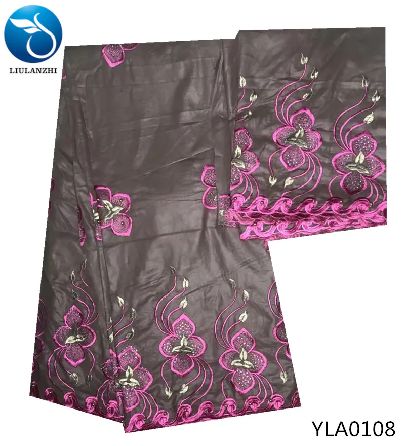 LIULANZHI chinese silk fabric embroidered with gold beads cheap for dress 5+2yards/lot new patterns YLA0101-YLA0118 | Дом и сад