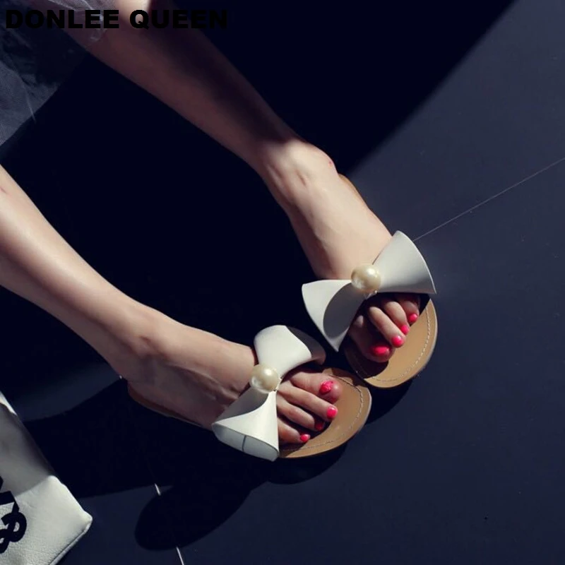 2019 новые летние шлепанцы повседневные на плоской подошве модные милые со