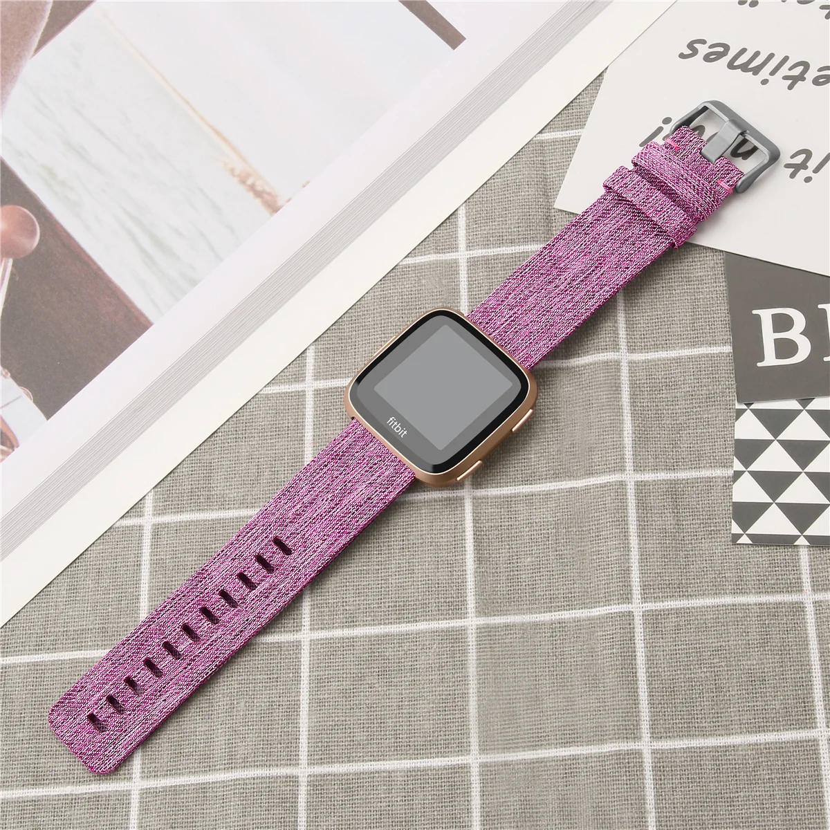 Ремешок для Fitbit Versa, ремешок из парусины, дышащий сменный Браслет для Fitbit Versa Lite Correa Fitbit Watch 64001
