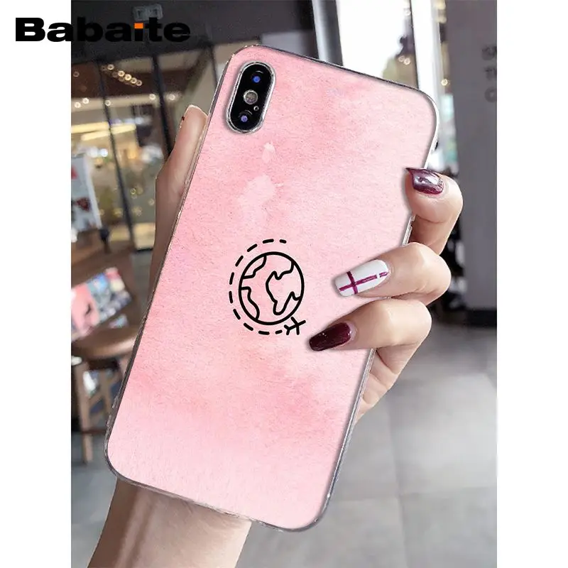 Babaite Travel the world бумажный самолет розовый чехол для телефона iPhone X XS MAX 6 6s 7 7plus 8 8Plus 5 5S