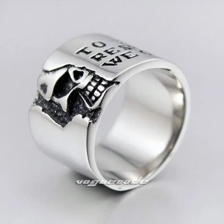 Модное кольцо в стиле панк с рокером из нержавеющей стали 316L крутой мужской