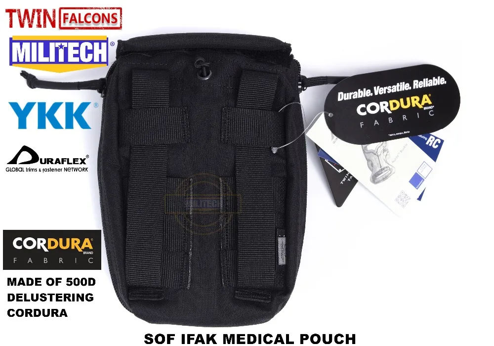MILITECH TWINFALCONS TW Delustered TYR MOLLE травма Аптечка мешок EMT мешочек CORDURA модульный SOF IFAK медицинский пакет