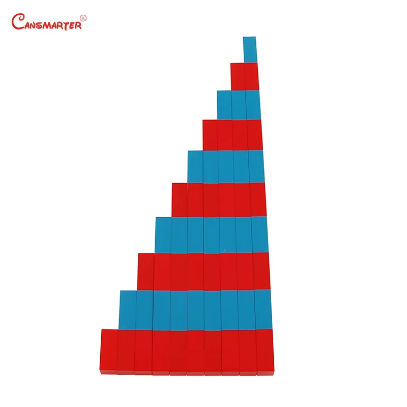 Numerical Rods Математические Игрушки наборы карт деревянные 1-10 числовой стержень обучающая игрушка Монтессори материалы с коробкой математические упражнения MA004-3 - Цвет: Numerical Rods