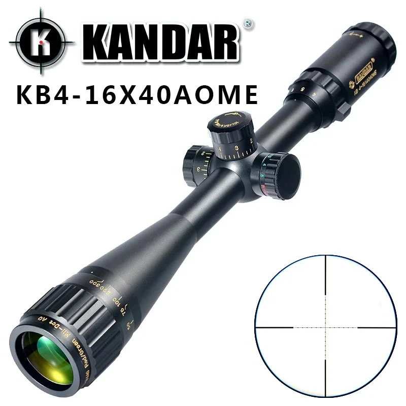 Тактический Оптический прицел Золотое издание KANDAR 4 16x40 AOME стекло Mil dot Сетка