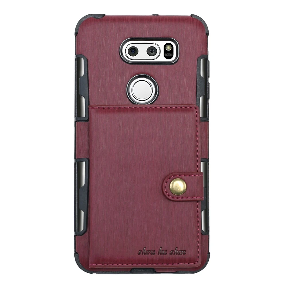 Бордовый Чехол для Moto G4 G5s плюс LG V30 Coque Роскошный чехол-портмоне в ретро-стиле из искусственной кожи чехол-книжка бумажник из натуральной кожи чехол для Moto G5 G5plus E4 плюс Чехол для телефона аксессуары - Цвет: Бордовый