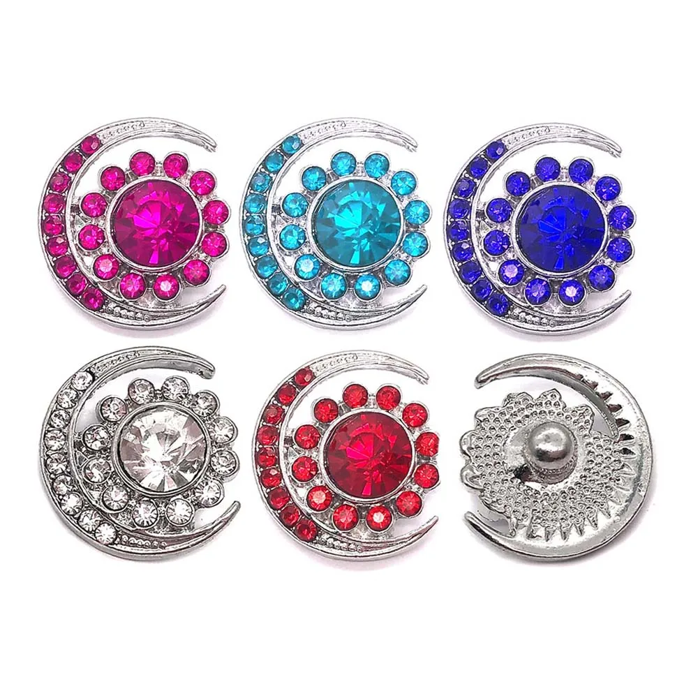 

Wholesale metal Rhinestone Snap Buttons 093 Diy Jewelry fit 18mm Snap button Necklaces/Bracelets for women Accessories